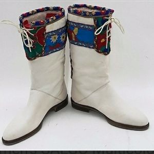 🌈SALGO Multicolor Embroidery Tall Boots Size 8.5